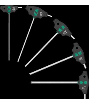 454/5 HF SHK Set 1 Набор отвёрток Wera Hex-Plus с поперечной ручкой, с фиксирующей функцией, 5 предметов