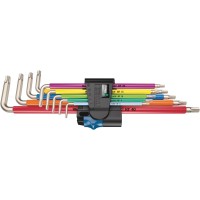 3967/9 TX SXL Multicolour HF TORX Stainless 1 Набор Г-образных ключей, с фиксацией, нерж., 9 пр., TX 8/9/10/15/20/25/27/30/40 Wera WE-022689