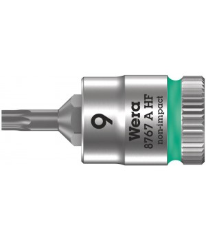 8767 A HF TORX Zyklop Головка торцевая с вставкой-битой, 1/4", TX 9 x 28 мм, с фиксацией Wera WE-003361