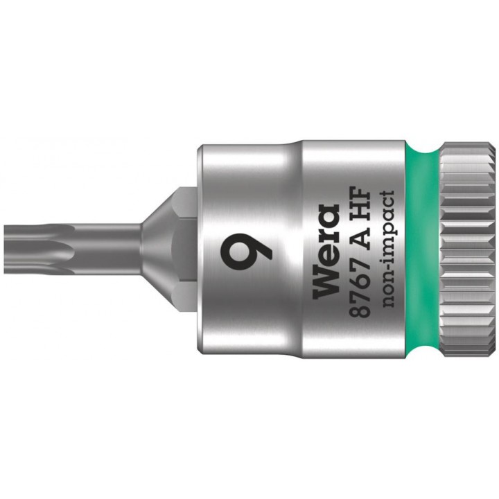 8767 A HF TORX Zyklop Головка торцевая с вставкой-битой, 1/4", TX 9 x 28 мм, с фиксацией Wera WE-003361