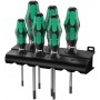 367/6 TORX HF Kraftform Plus Набор отвёрток, с фиксацией + подставка, 6 пр., TX 10x80/15x80/20x100/25x100/30x115/40x130 Wera WE-028059