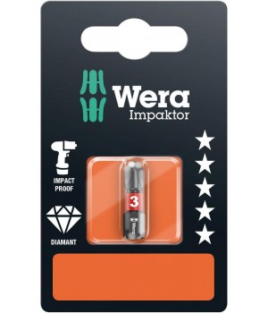 851/1 IMP DC Impaktor PH SB бита ударная, алмаз, 1/4" C6.3, PH 3 x 25 мм Wera WE-073917