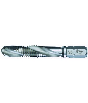 847/1 HSS Бита-метчик комбинированный, M 5 x 0.8, 1/4" C6.3 Wera WE-104642