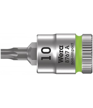 8767 A TORX Zyklop Головка торцевая с вставкой-битой, 1/4", TX 10 x 28 мм Wera WE-003390