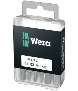 851/1 Z DIY 10 PH 1 набор бит, 1/4" C6.3, PH 1 x 25 мм, 10 шт Wera WE-072400