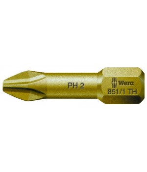 851/1 TH PH бита торсионная, сверхтвёрдая, 1/4" C6.3, PH 1 x 25 мм Wera WE-056605