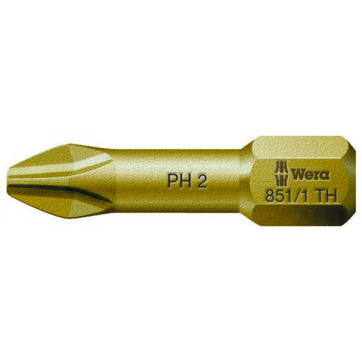 851/1 TH PH бита торсионная, сверхтвёрдая, 1/4" C6.3, PH 3 x 25 мм Wera WE-056625