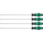 367/4 TORX HF Kraftform Plus Набор отвёрток, с фиксацией, длинных, 4 пр., TX 20x300/25x300/27x300/30x300 Wera WE-028074