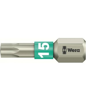 3867/1 TS TORX бита торсионная, нерж., 1/4" C6.3, TX 15 x 25 мм Wera WE-071033